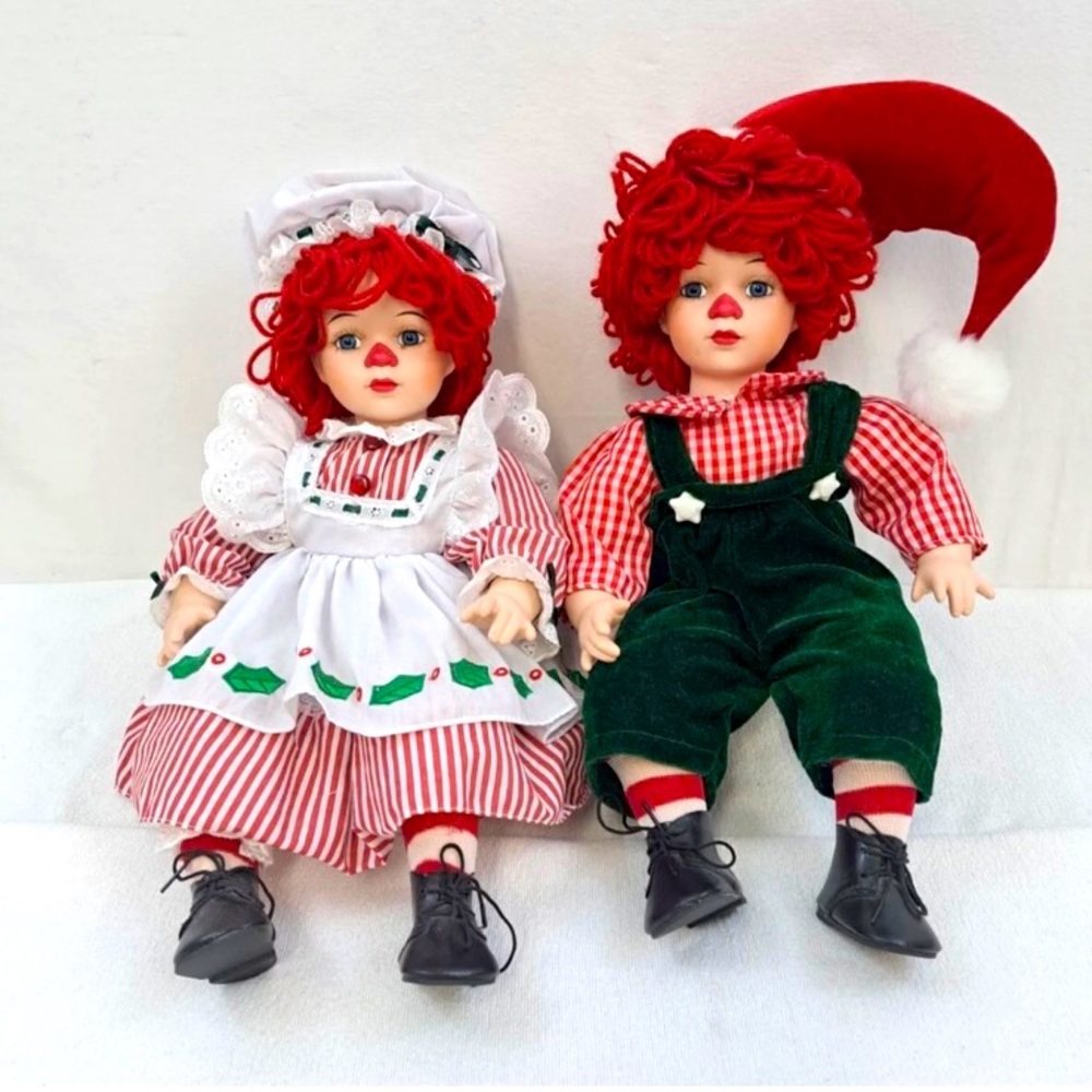 Raggedy Ann & Andy Porcelain Collectors Dolls